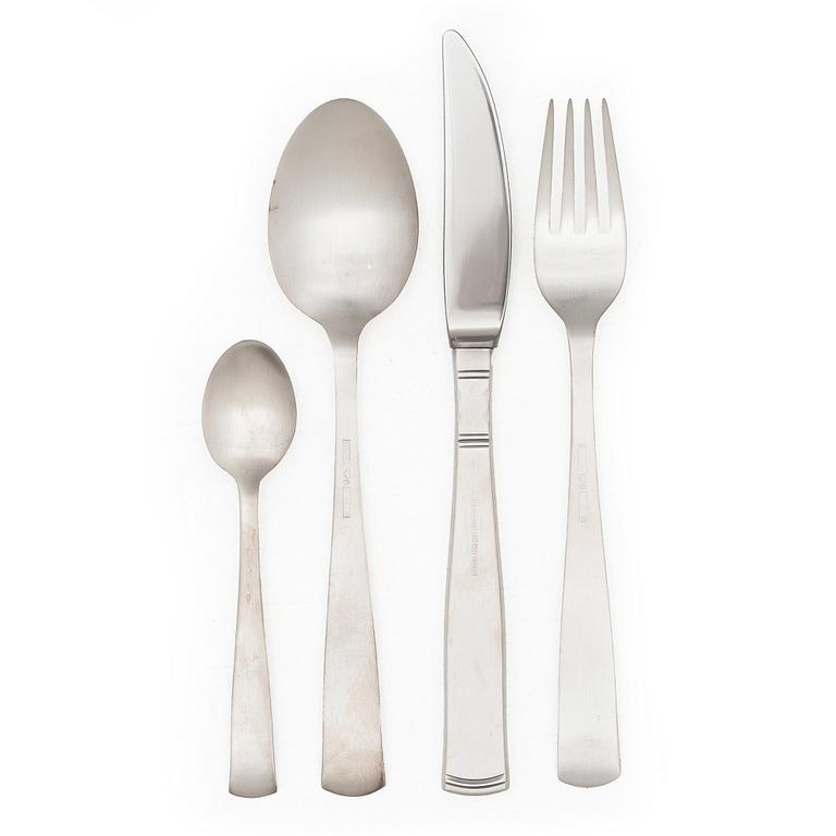 Jacob Ängman, Cutlery set, 32 pieces, silver, “Rosenholm” pattern, including GAB, Eskilstuna, 1998.