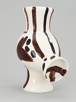 A Pablo Picasso faience pitcher "Chouette aux taches", Madoura Vallauris, 1951.