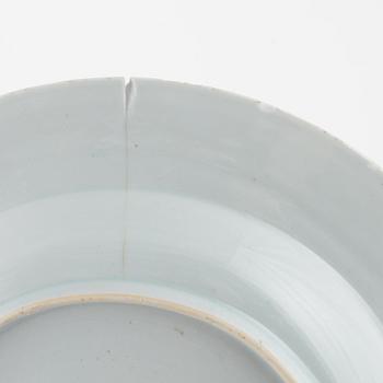 Tallrikar, åtta stycken, porslin, Kina, Qingdynastin, Qianlong (1736-95).