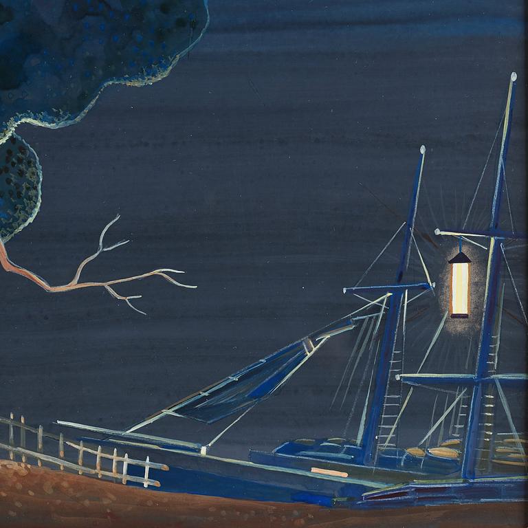 Gösta Adrian-Nilsson, View from the artist's apartment at Bastugatan, Söder, Stockholm.