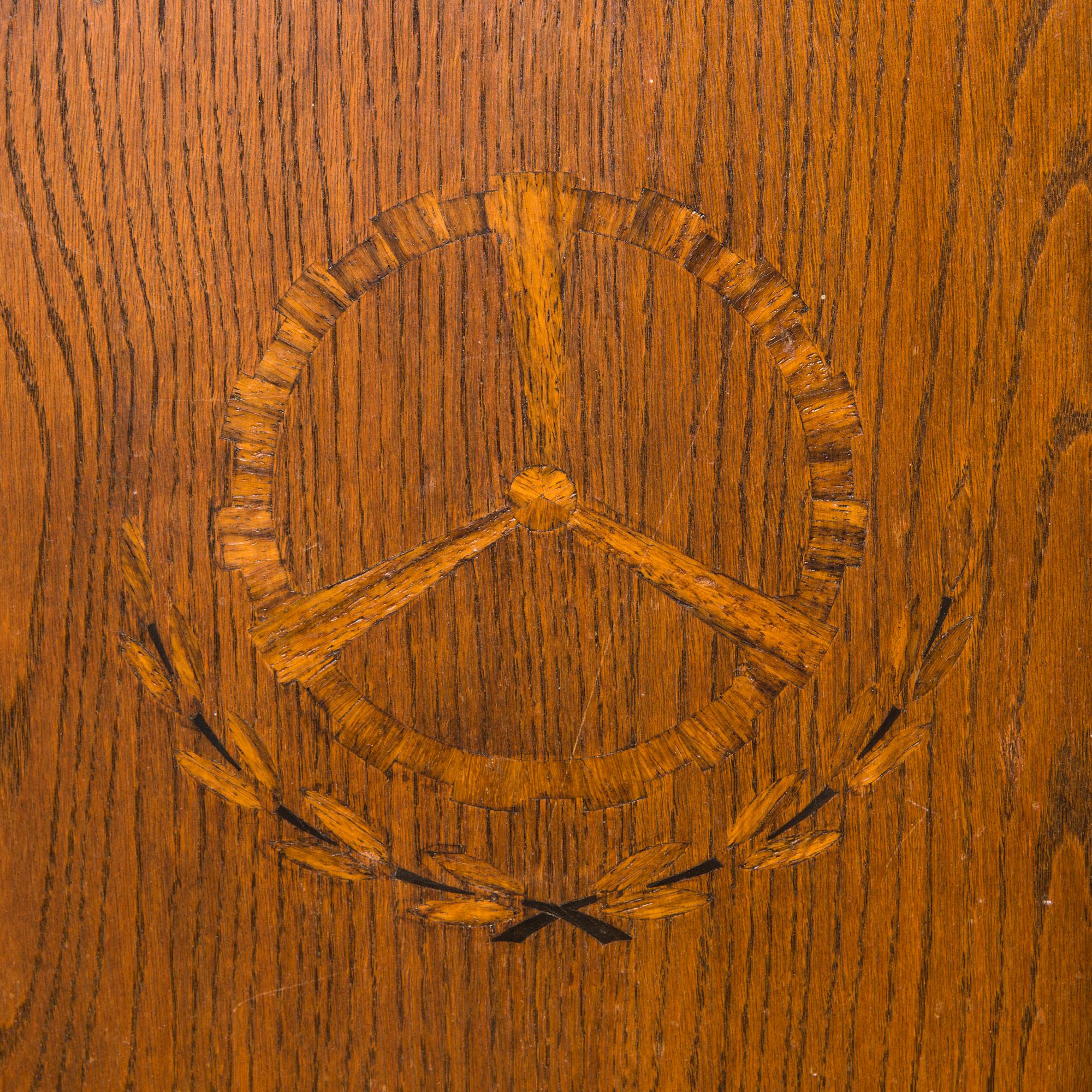 A 1920's oak cabinet.