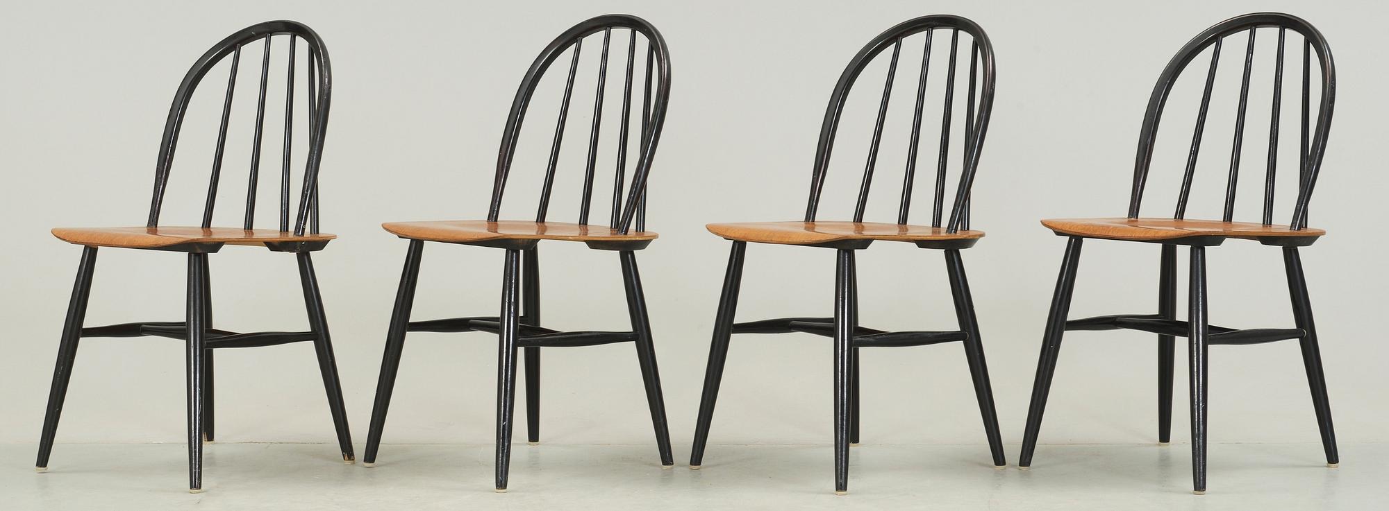 STOLAR, 4 st, Fanett, Ilmari Tapiovaara, Edsbyverken. 1950/60-tal.