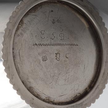 A Swedish early 18th century parcel-gilt silver beaker, mark of Johan Lund, Stockholm 1715.