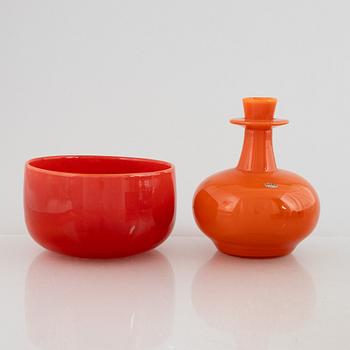 Erik Höglund, collection of glass objects, 17 pieces, Boda.