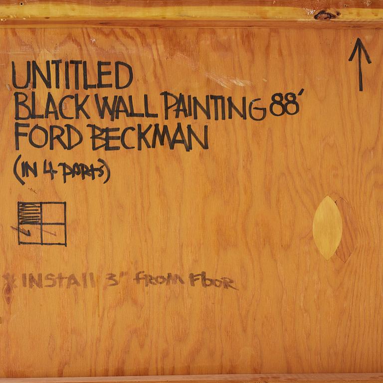 FORD BECKMAN, Polyptych, mounted canvas. Signed Ford Beckman and dated 88 on verso.