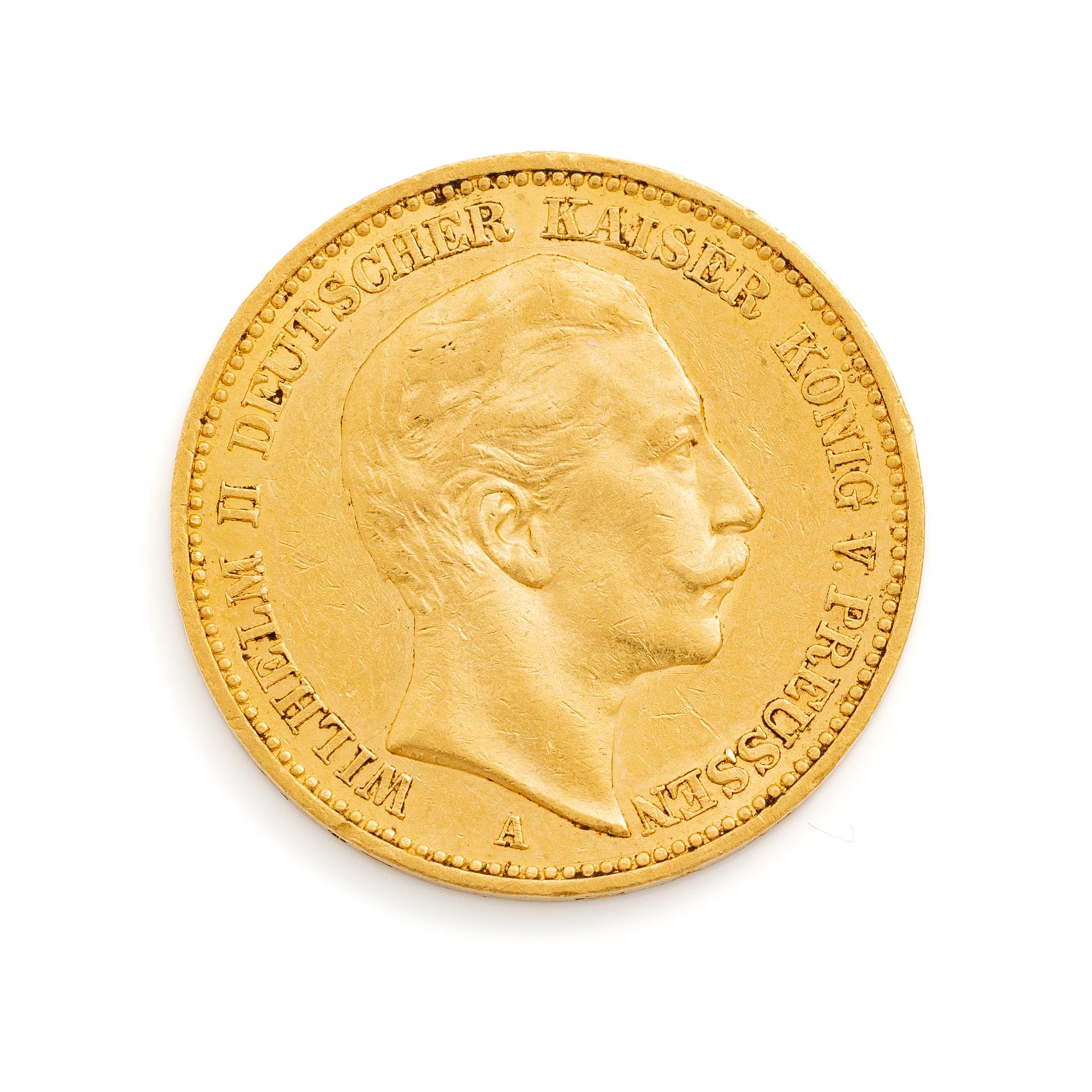Gold coin, Germany, Wilhelm II, 20 marks, Germany 1897.