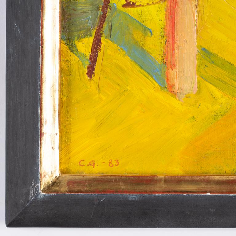 Charlotte Gyllenhammar, oil on canvas, signed and dated -83.
