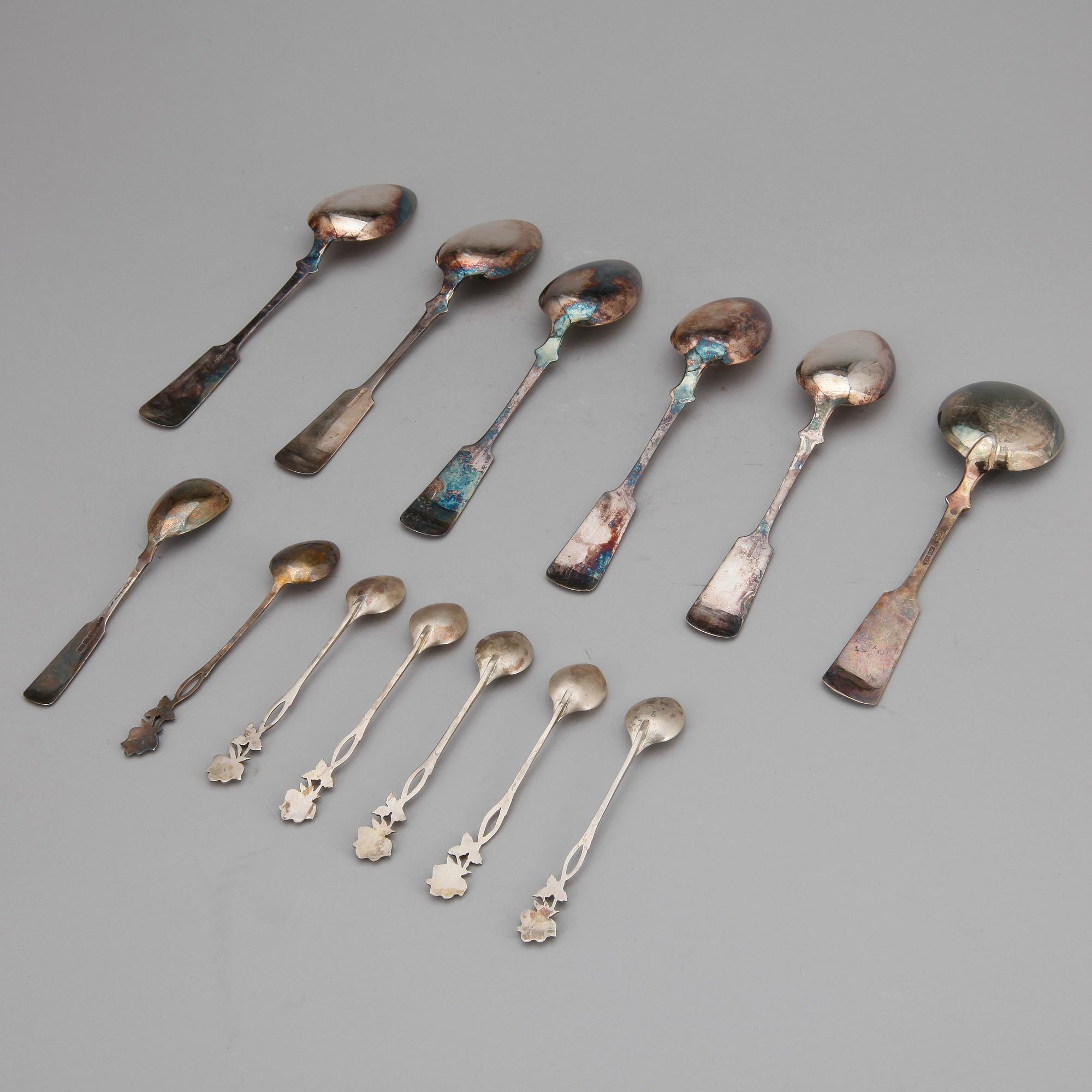 SKEDAR, 15 st, silver, Finland. Total vikt ca 323 gram.