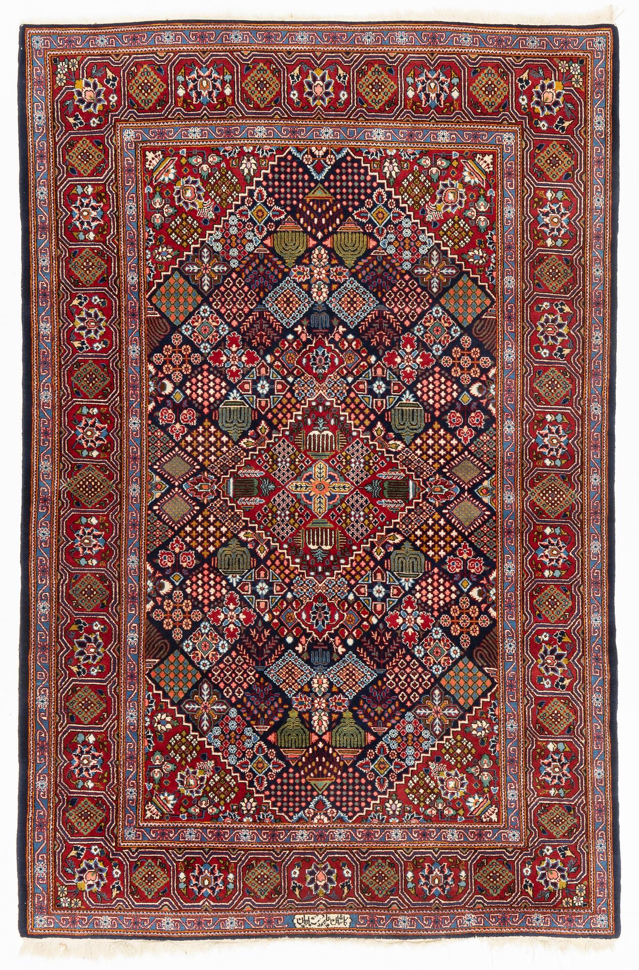 Matta, Keshan, signerad, ca 212 x 150 cm.