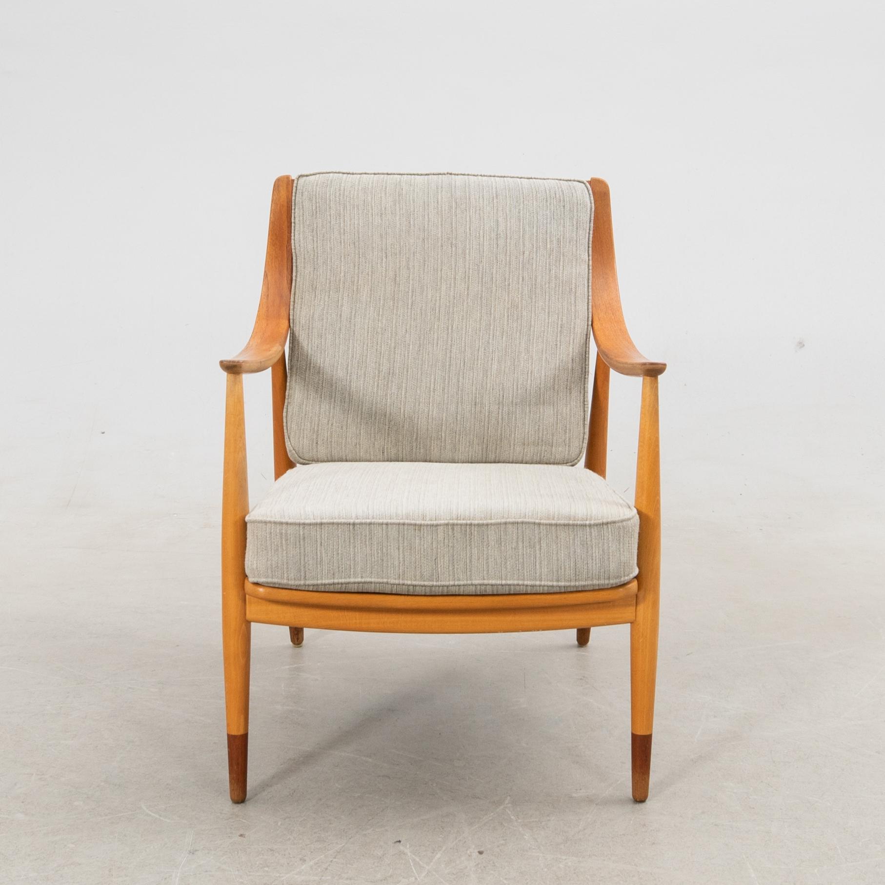 Peter Hvidt & Orla Mølgaard Nielsen, fåtölj, "FD 135", för France & Daverkosen, Danmark, 1950-tal.