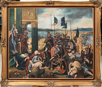 The king returns after the battle.