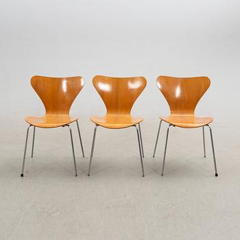 Arne Jacobsen, chairs 6 pcs, "The Seven", Fritz Hansen, Denmark, 1981.