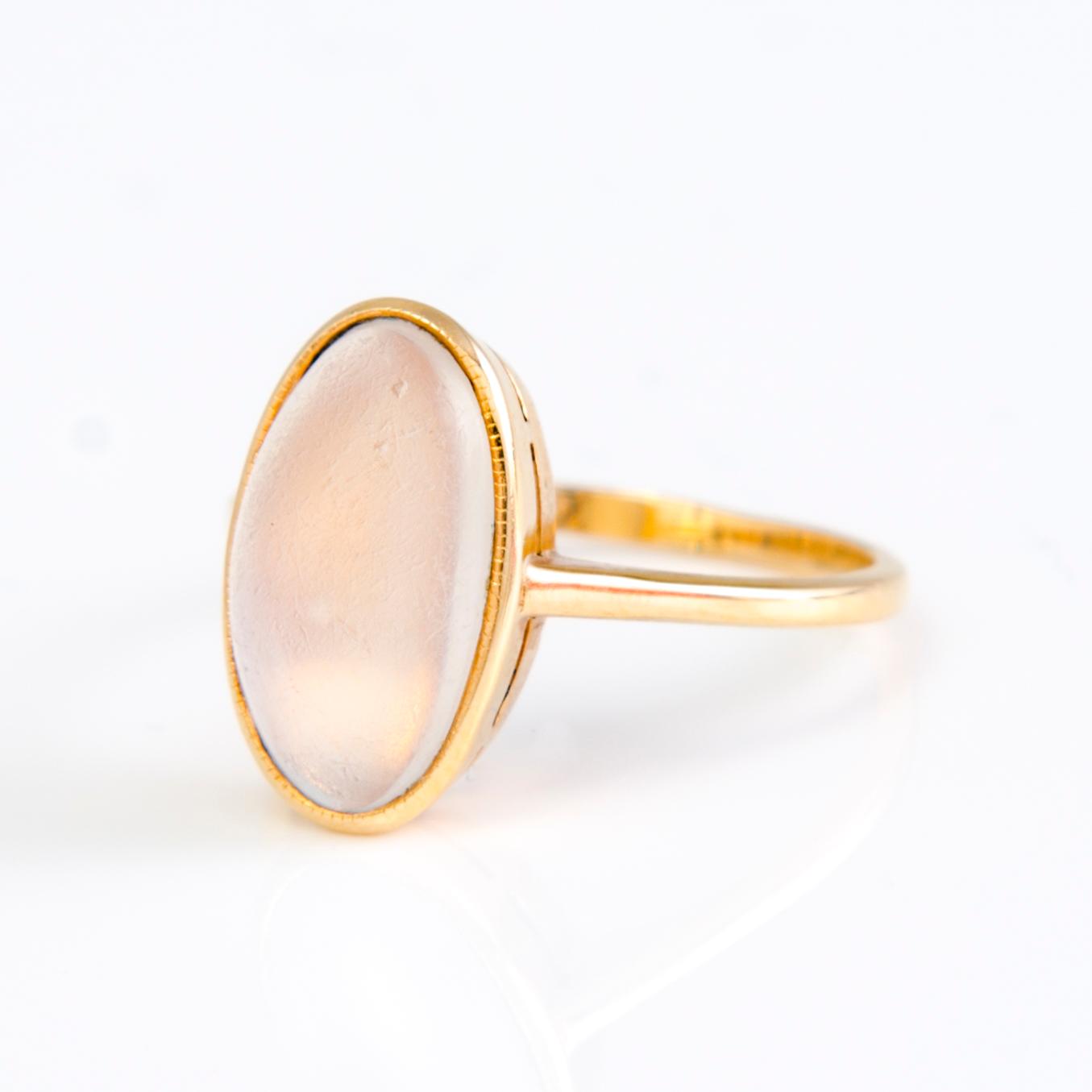 SORMUS, 14K kultaa, kuukivi.