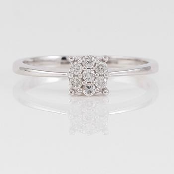 RING, 18K vitguld och diamanter tot ca 0.13 ct.