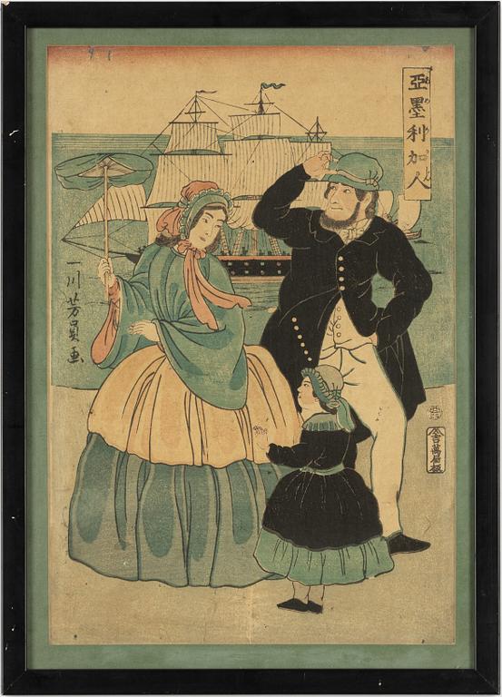 Utagawa Yoshikazu, woodcut, 19th century.