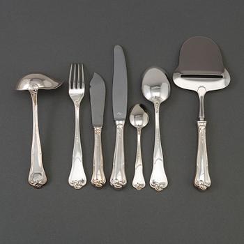 A 52 part silver cutlery set.