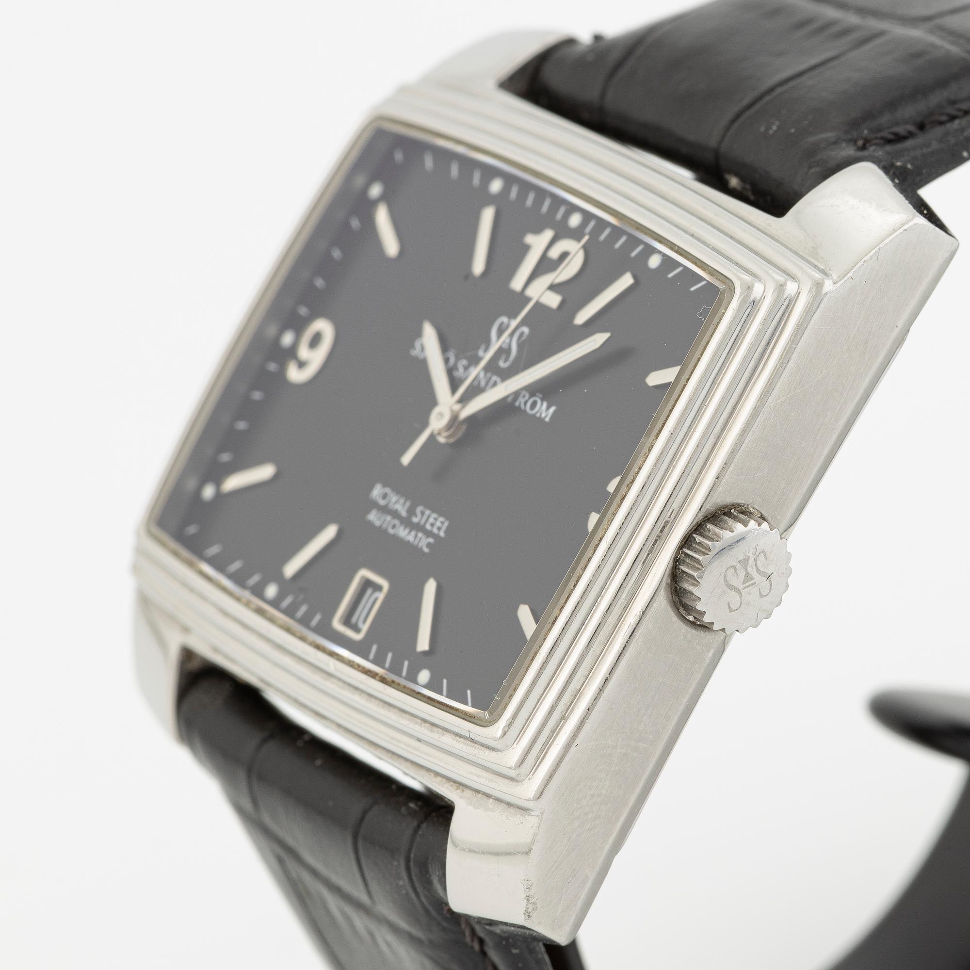 Sjöö Sandström, Royal Steel, Quattro, armbandsur, 40 x 33,5 (43,5) mm.