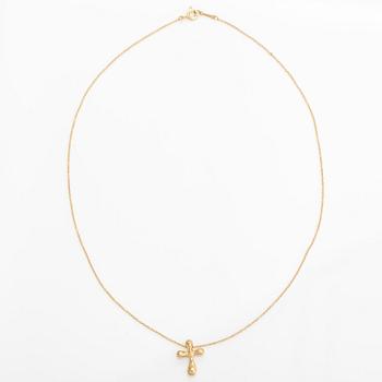 Tiffany & Co, Elsa Peretti, halsband, kors, 18K guld.