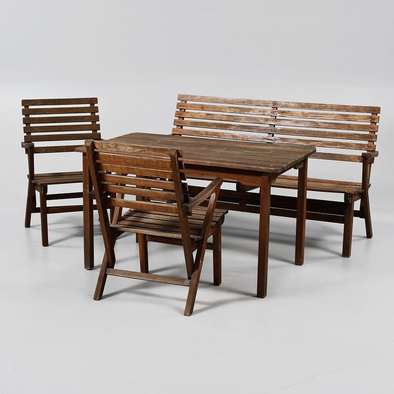 TRÄDGÅRDSGRUPP, 4 delar, "Bergshamra", Carl Malmsten, Igelstaverken, 1900-talets andra hälft.