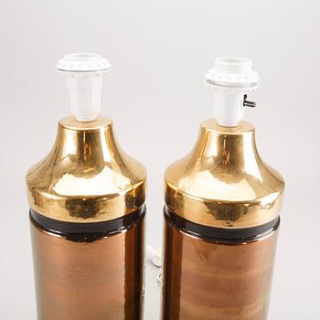 Bitossi, bordslampor, ett par,  keramik, Italien, 1960/70-tal.