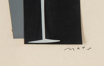 Mats Gustafson, collage, signed.
