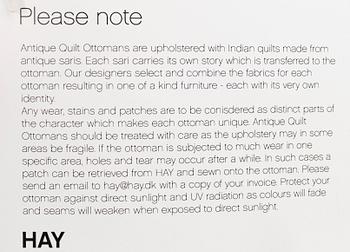 HAY 'Antique quilt ottoman'.