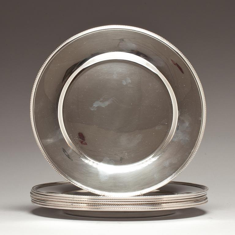 KUVERTTALLRIKAR, 7 st, silver. Danmark, 1960-tal. Vikt ca 2450 g.