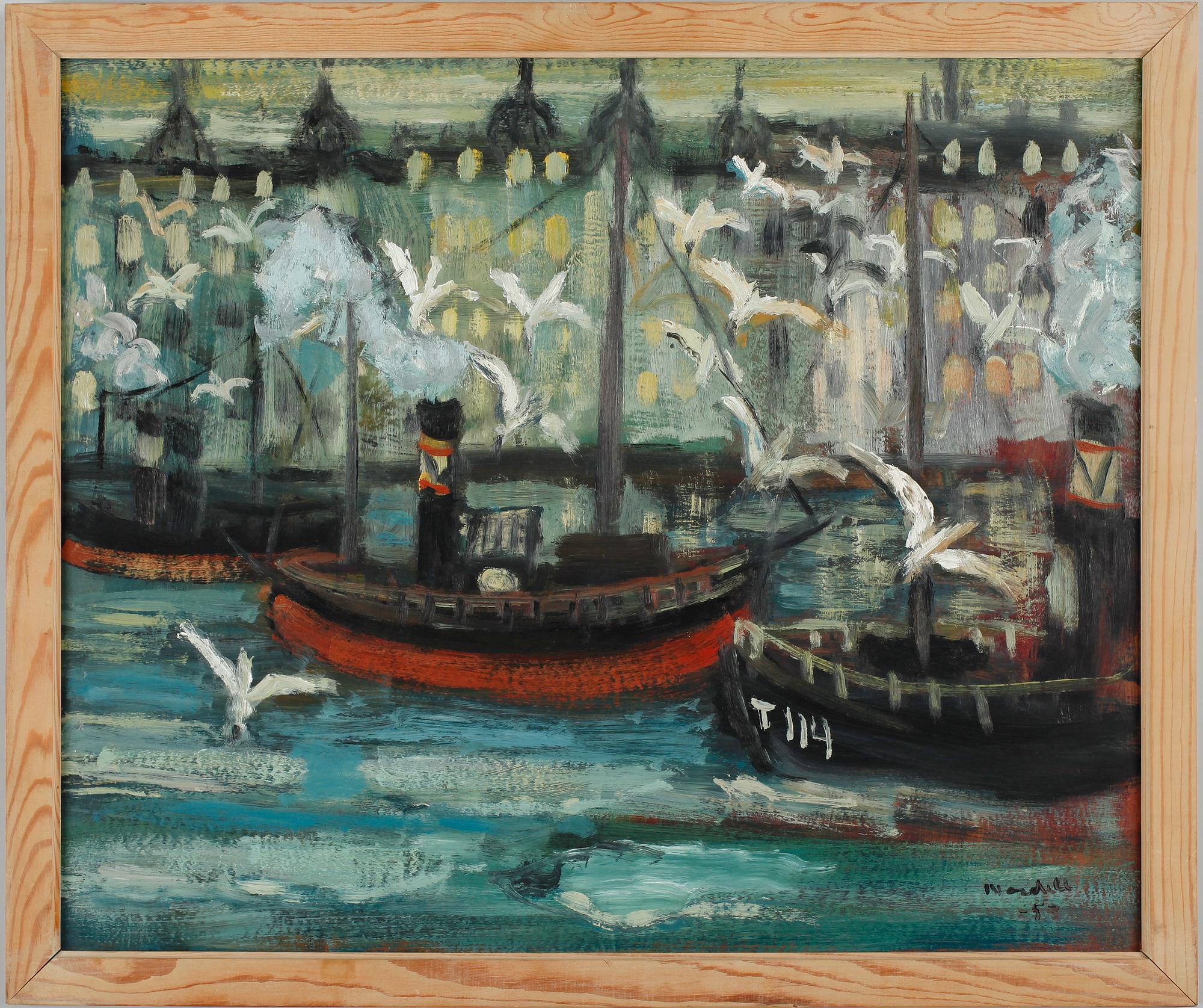 ESKIL NORDELL, olja på pannå, sign och dat-53.