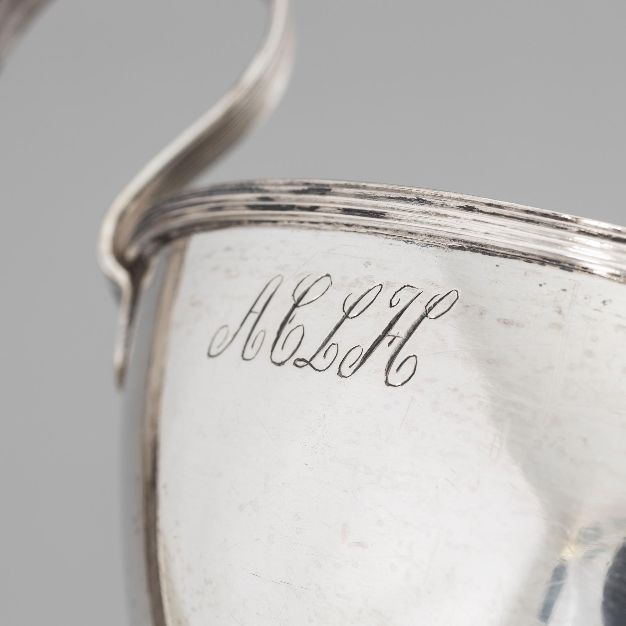 Two Swedish Silver Empire Sugar Bowls, mark of Nils Limnelius,  Stockholm 1811.