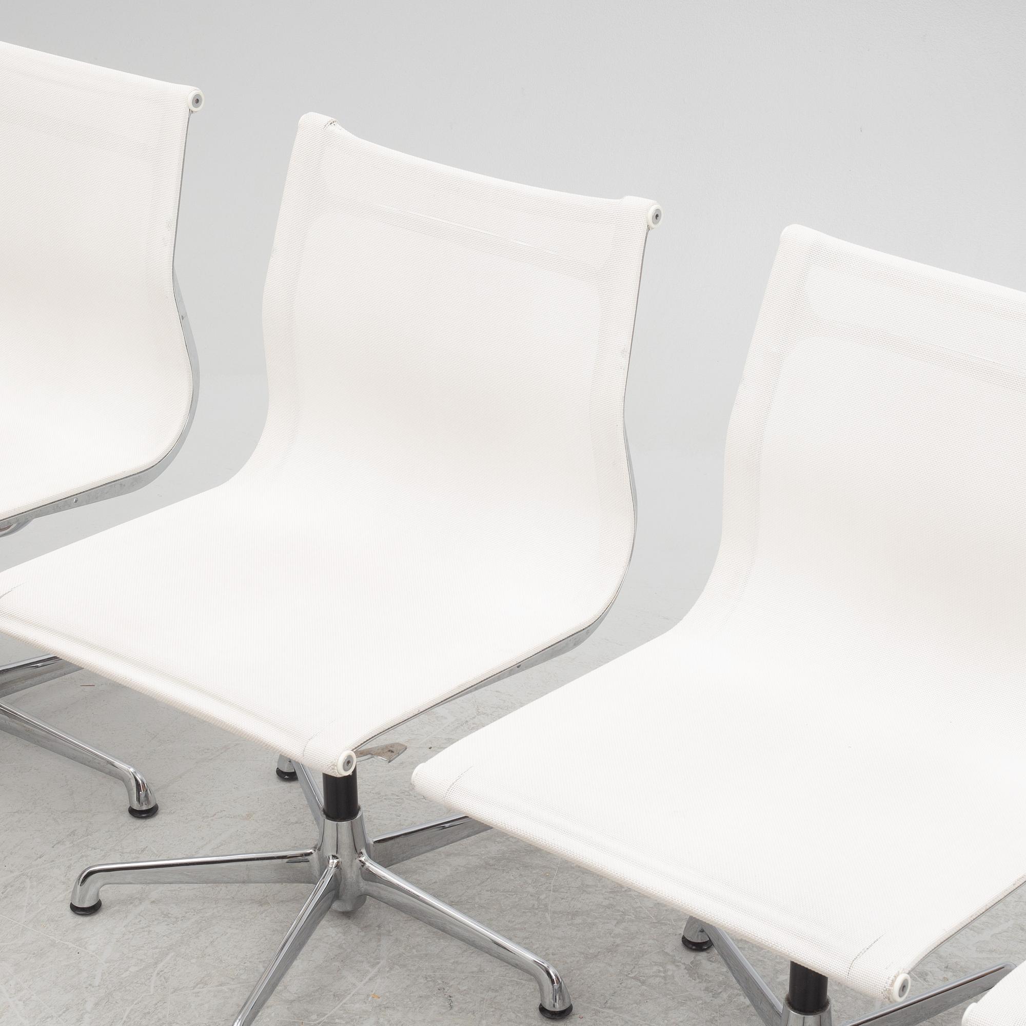 Charles & Ray Eames, four of model EA 108 chairs, ICF, 1980s.