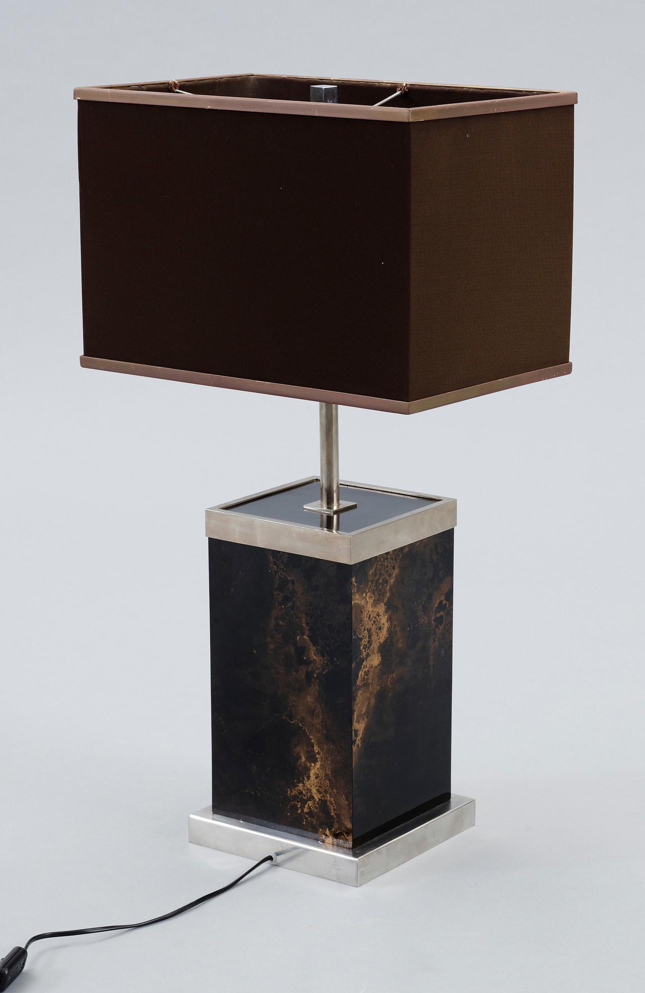 A Romeo Rega polished chrome table lamp, Italy 1970's.