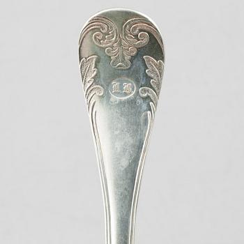 Jacob Engelberth Torsk, 62-pieces of "Gammal Fransk" silver flatwear, Stockholm, Sweden, 1902-1903.