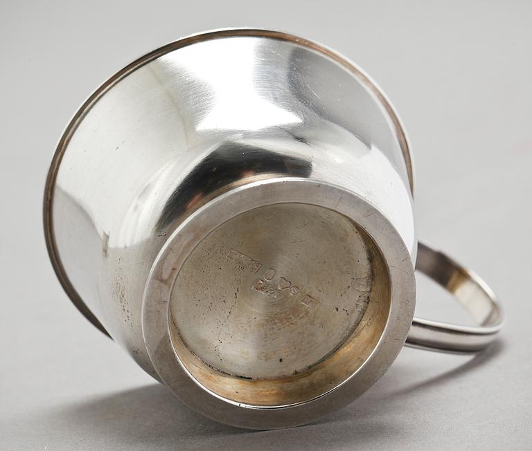 PUNCHBÄGARE, 12 st, silver, Tore Eldh, 1900-talets mitt. Ca 430 g.