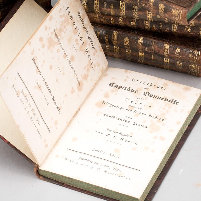 PARTI BÖCKER av Washington Irving. Frankfurt am Main, 1820-30-tal.