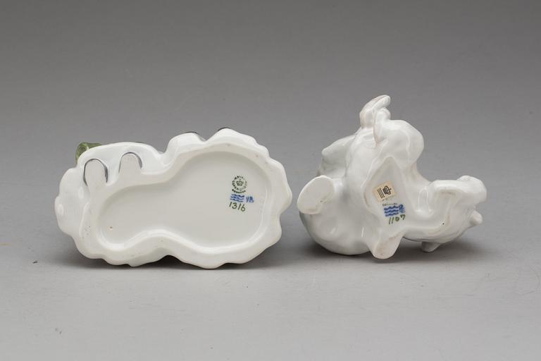 FIGURINER, 2 st. Porslin, Royal Copenhagen.