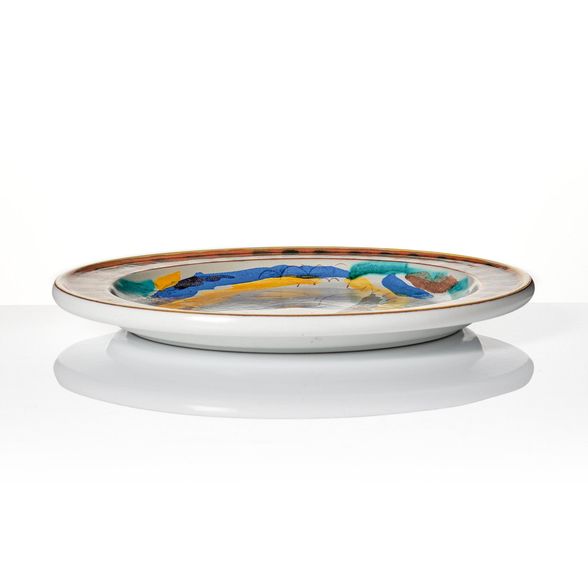 Wilhelm Kåge, a faience dish, Gustavsberg studio, Sweden 1951.