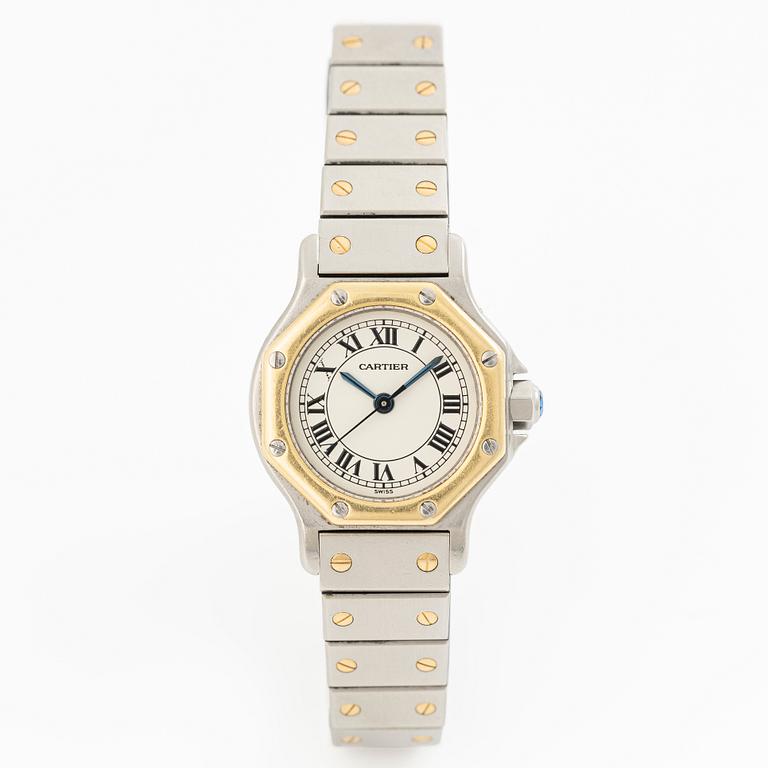 Cartier, Santos Octagon, armbandsur, 24 mm.