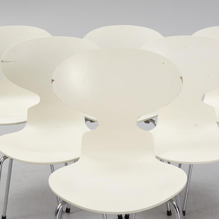 Arne Jacobsen, stolar, 6 st., "Myran", Fritz Hansen, Danmark,