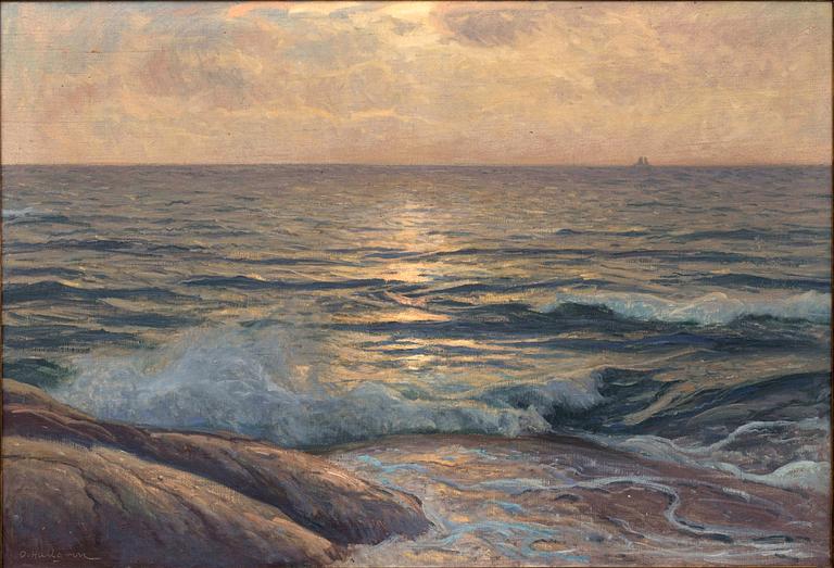 OSCAR HULLGREN, olja på duk, signerad.