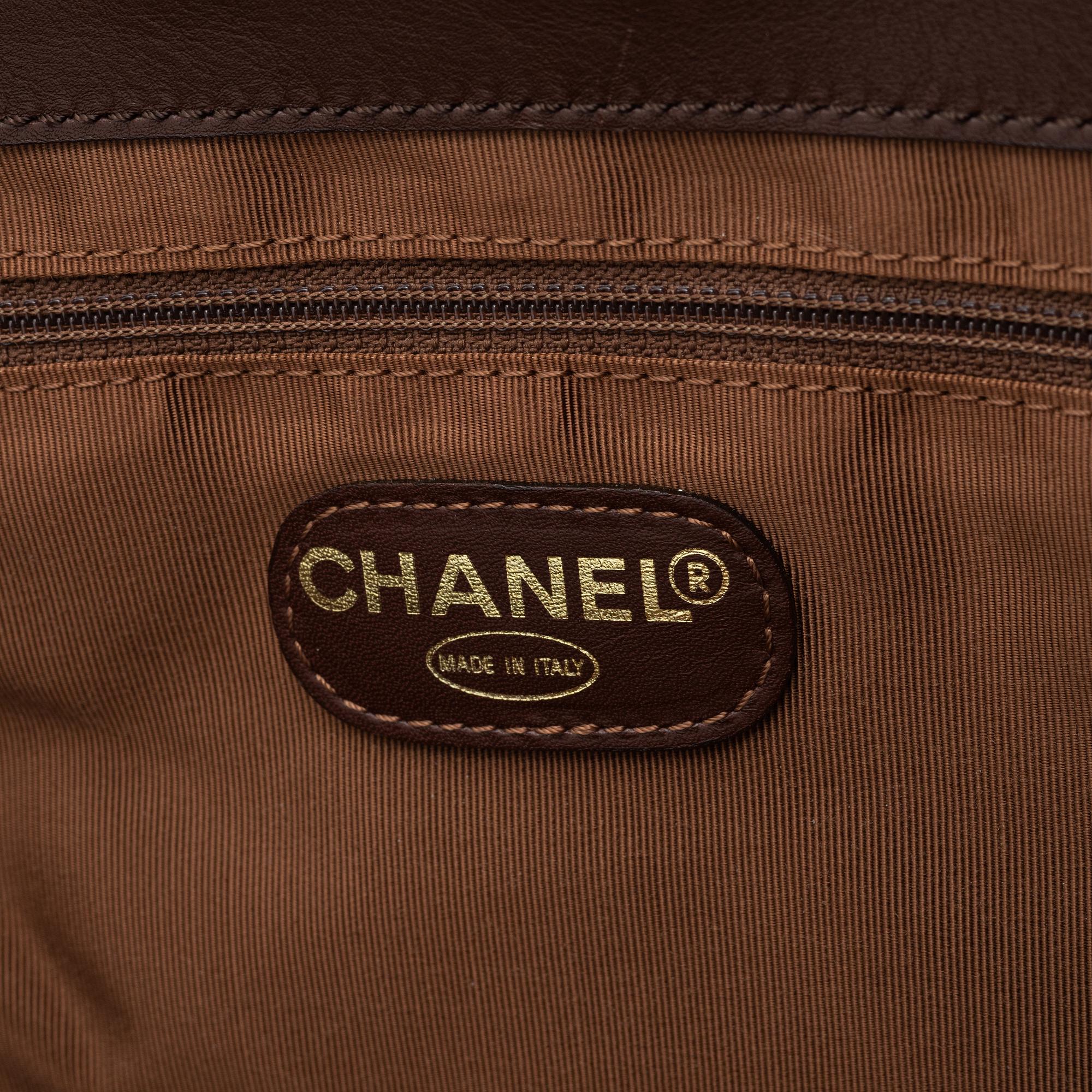Chanel, a brown leather bag, 2000-2002.