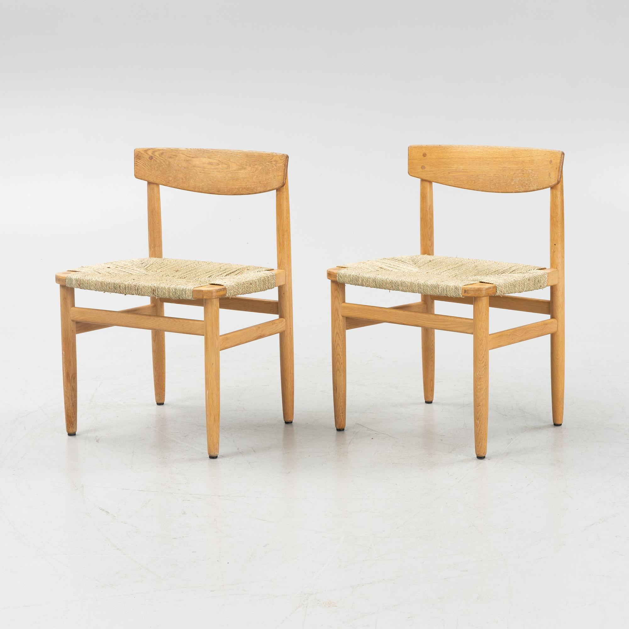 Børge Mogensen, six "Öresund" oak chairs, Karl Andersson & sons, 1970s.