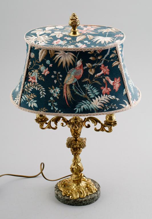 BORDSLAMPA, mässing, 1900-talets mitt.