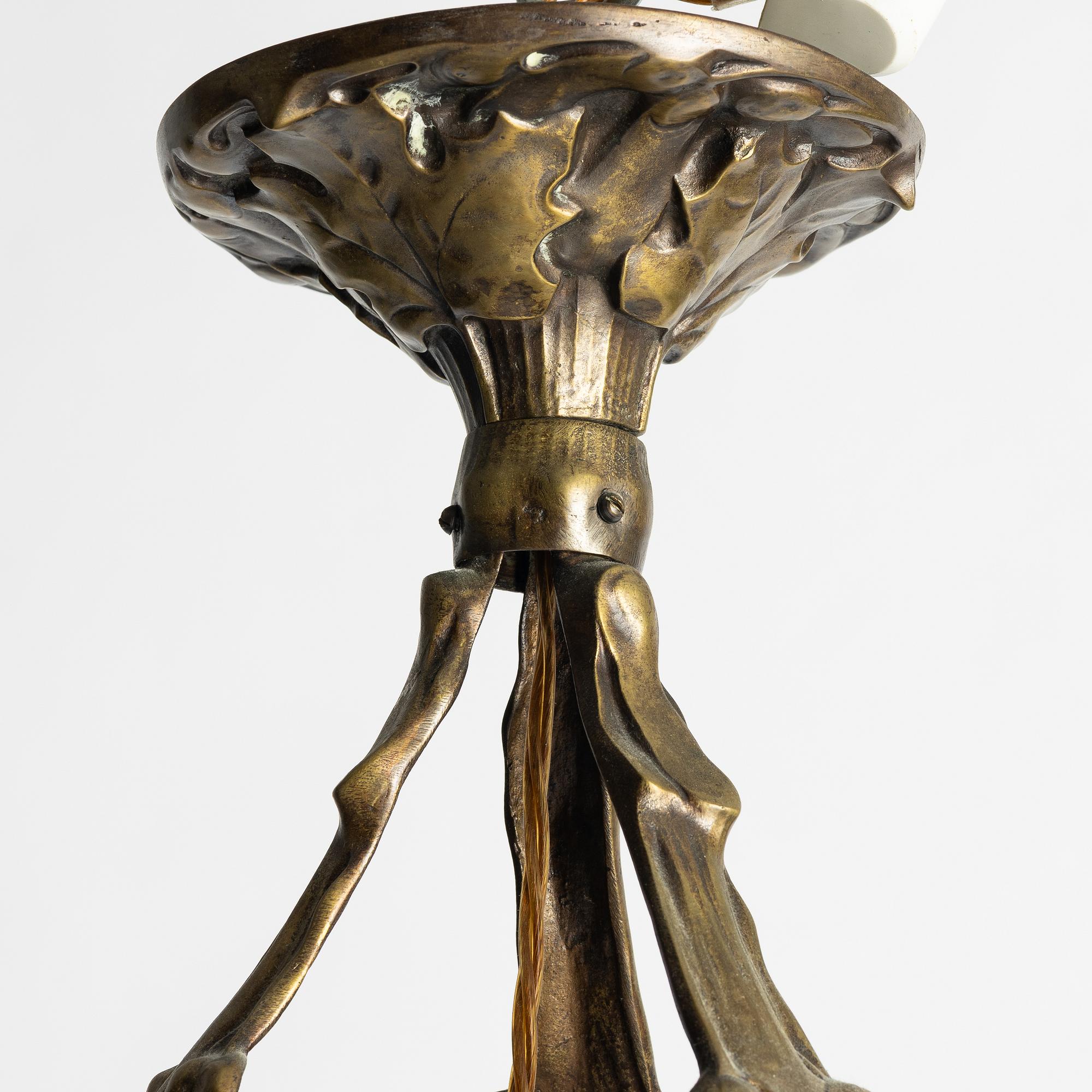 A ceiling lamp, Jugend, early 20th century.