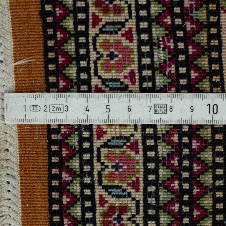 A RUG, Old Qum, ca 216 x 140 cm.