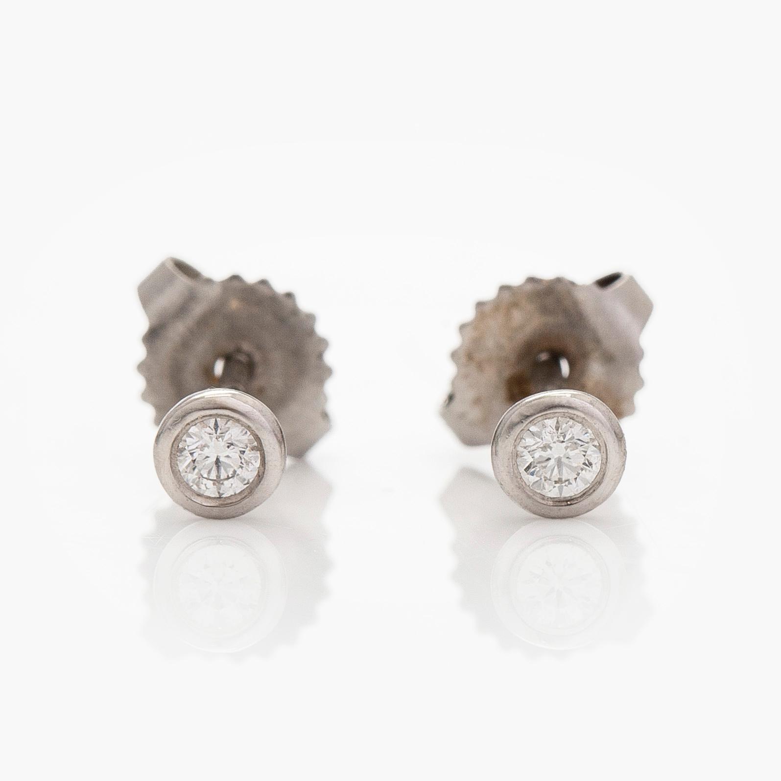 Tiffany & Co, Elsa Peretti, korvakorut, "Diamonds by The Yard", platinaa ja briljanttihiottuja timantteja.