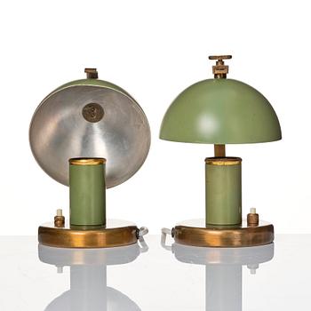 Erik Tidstrand, a pair of table lamps, modell "29379", Nordiska Kompaniet 1930s.