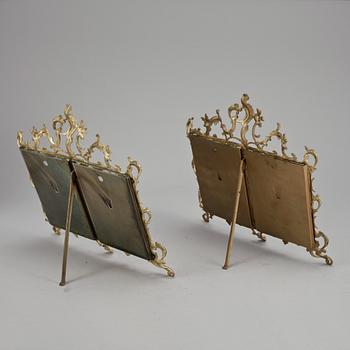 FOTORAMAR, ett par, nyrokoko, sent 1800-tal.