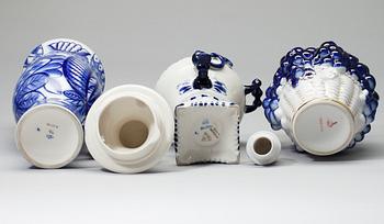 PARTI PORSLIN, 7 delar, Lomonosov, Sovjetunionen. Ca 1970-1990-tal.