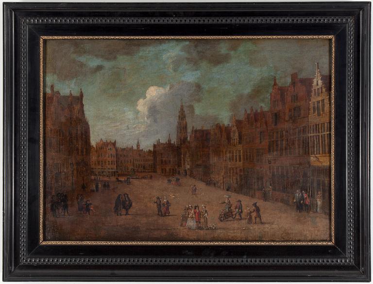 HOLLÄNDSK SKOLA 1700-TAL , Olja på uppfodrad duk, ej signerad.