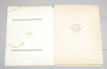 LOUIS SPARRE, grafikmapp, litografier 2 st, signerad och daterad Wisby 1911.